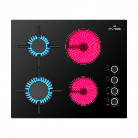 MONDIN VD602BNEV Μαύρο 60cm Εστία Αερίου Μικτ΄ή MONDIN VD602BNEV Μαύρο 60cm Εστία Αερίου Μικτ΄ή